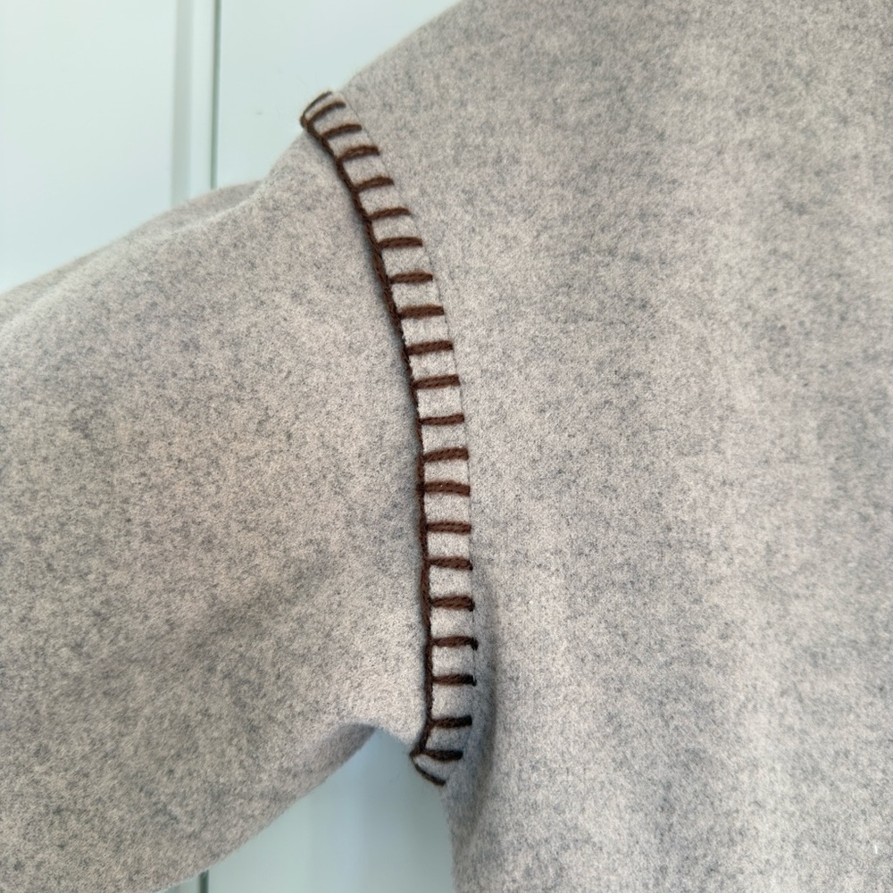 Vici Women's Beige Cardigan with Brown Trim - Picture 11 of 14